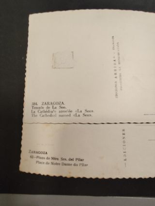 Lote Postales Antiguas Zaragoza