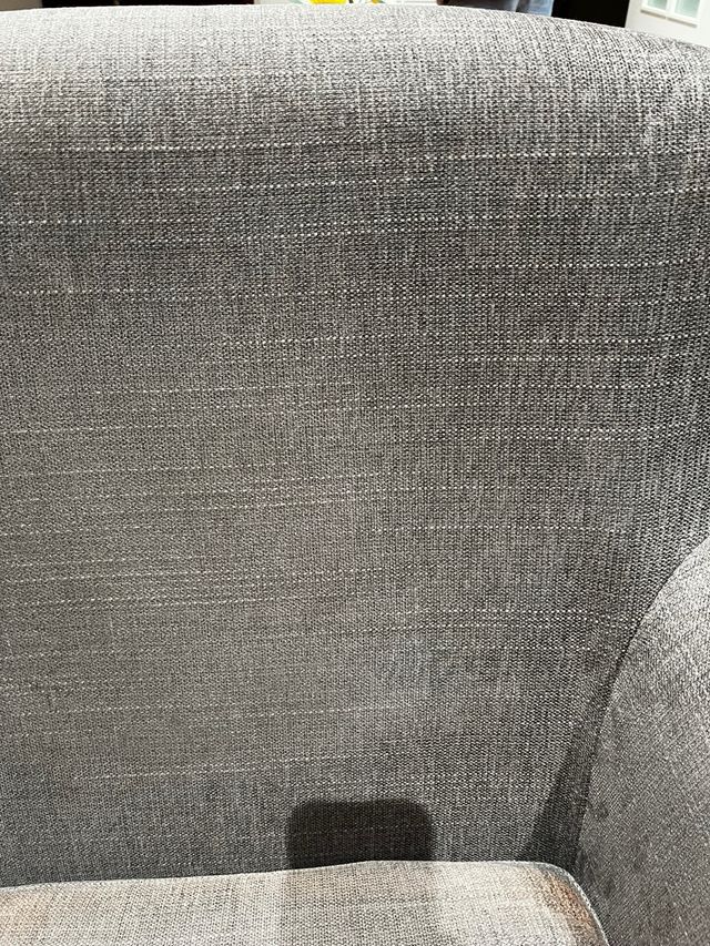 Sillón individual gris de tela (2 Uds.)