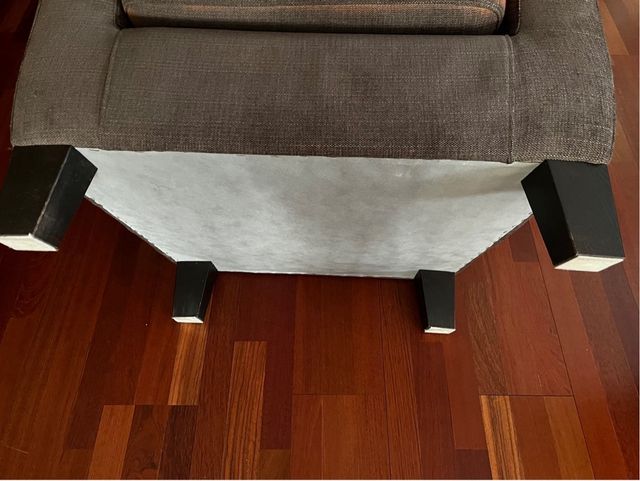 Sillón individual gris de tela (2 Uds.)