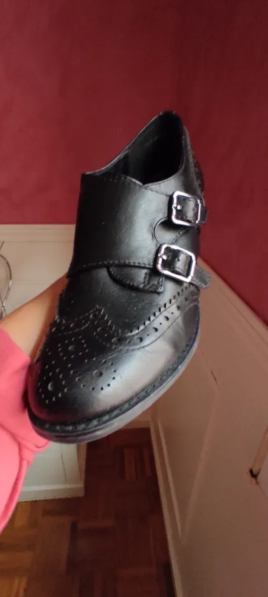 Zapatos Graceland Negros Doble Hebilla