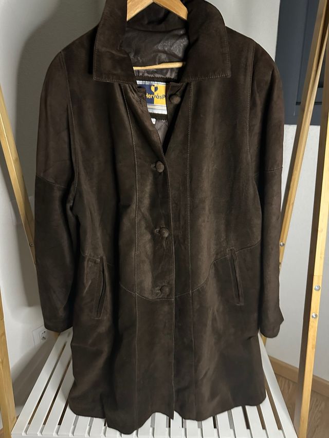 Abrigo ante mujer marrón talla L