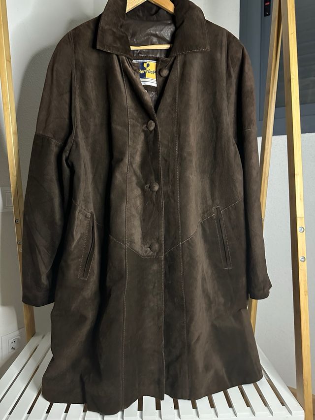 Abrigo ante mujer marrón talla L