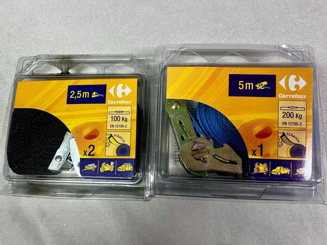 Cinchas de amarre Carrefour 2.5m x2 y 5m