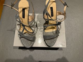 Sandalias Albano Mujer Plateadas