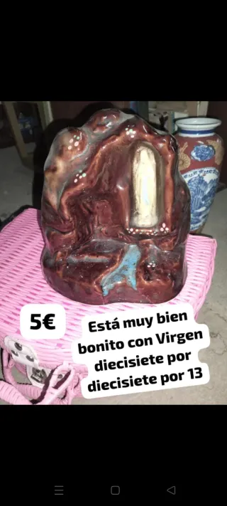 Jarrón decorativo marrón 19cm a 5€