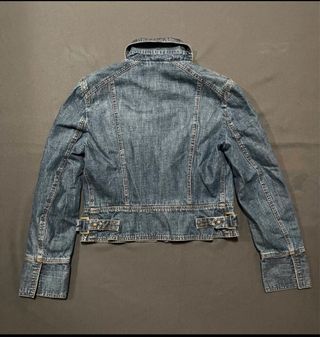 Casaco de ganga retro azul