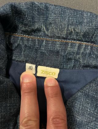 Casaco de ganga retro azul