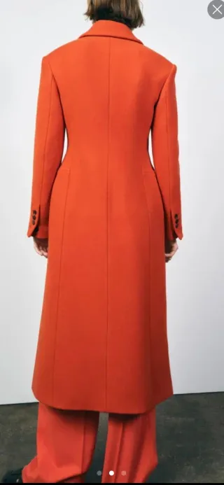 Abrigo entallado lana manteco ZARA