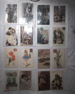 LOTE DE 100 POSTALI ANTICHE VARIE