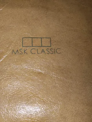 Bolso MSK Classic en piel marrón y beige