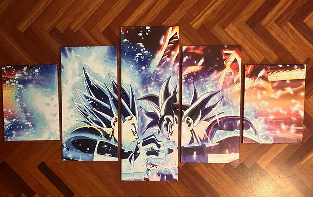 Cuadro 5 Piezas Goku Dragon Ball Z