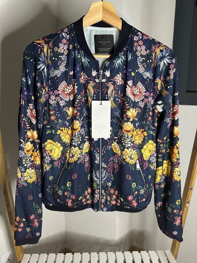 Bomber Zara Estampada Mujer Talla S