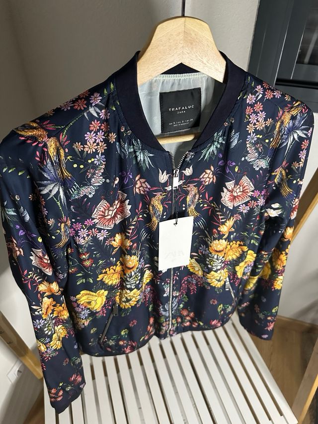 Bomber Zara Estampada Mujer Talla S