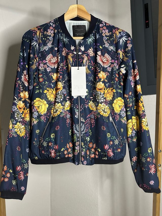 Bomber Zara Estampada Mujer Talla S