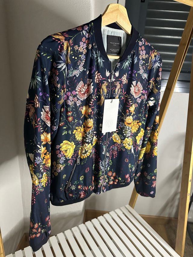Bomber Zara Estampada Mujer Talla S