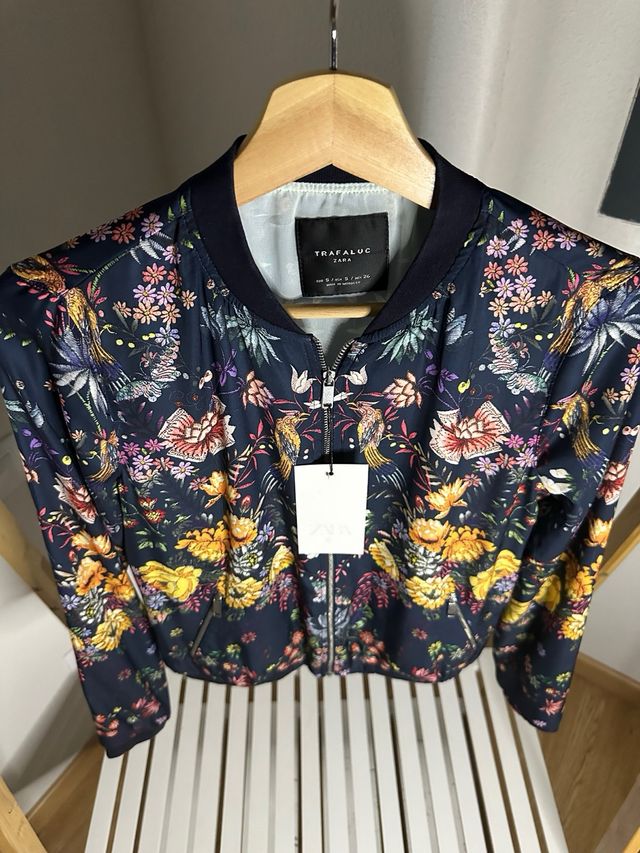 Bomber Zara Estampada Mujer Talla S