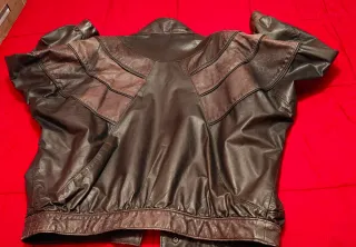 Cazadora Piel Mujer Negra y Marrón