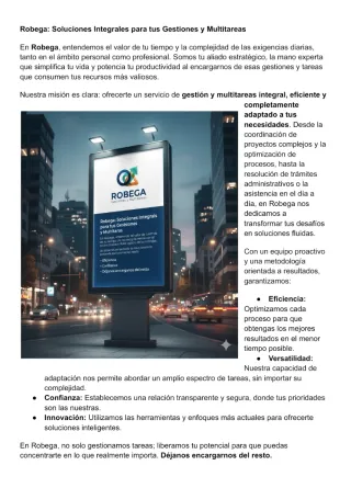 Gestiones y multitareas Robega