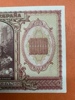 Billete 1000 Pesetas 1940 Bartolomé Murillo