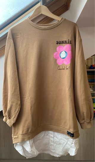 Sudadera camisa Anabel Lee Flor Sonríe