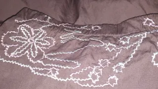 Gonna Balze Cotone Marrone Effetto Usato Taglia 14