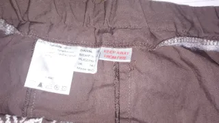 Gonna Balze Cotone Marrone Effetto Usato Taglia 14