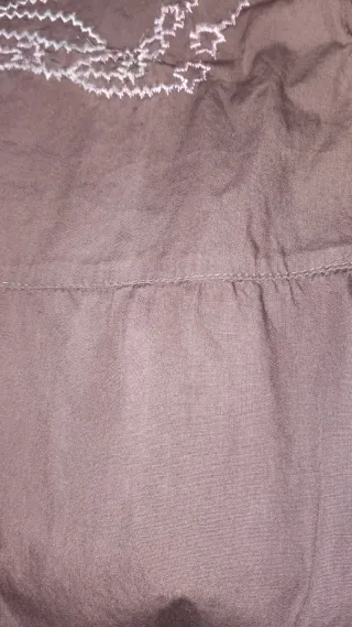 Gonna Balze Cotone Marrone Effetto Usato Taglia 14