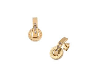 pendientes oro 18k con piedra con circonita