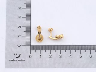 pendientes oro 18k con piedra con circonita