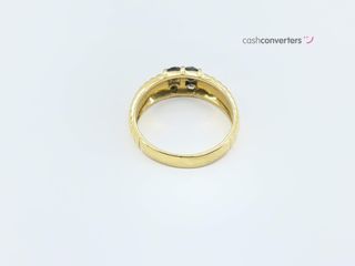 anillo oro 18k con piedra con zafiro