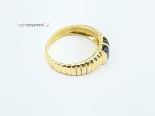 anillo oro 18k con piedra con zafiro
