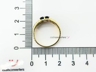 anillo oro 18k con piedra con zafiro