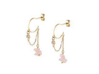 pendientes oro 18k con piedra con circonita