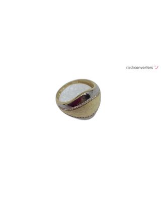 anillo oro 18k con piedra con circonita