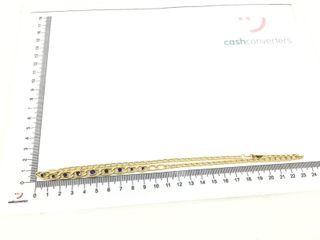 cadena oro 18k con piedra con zafiro 22cm