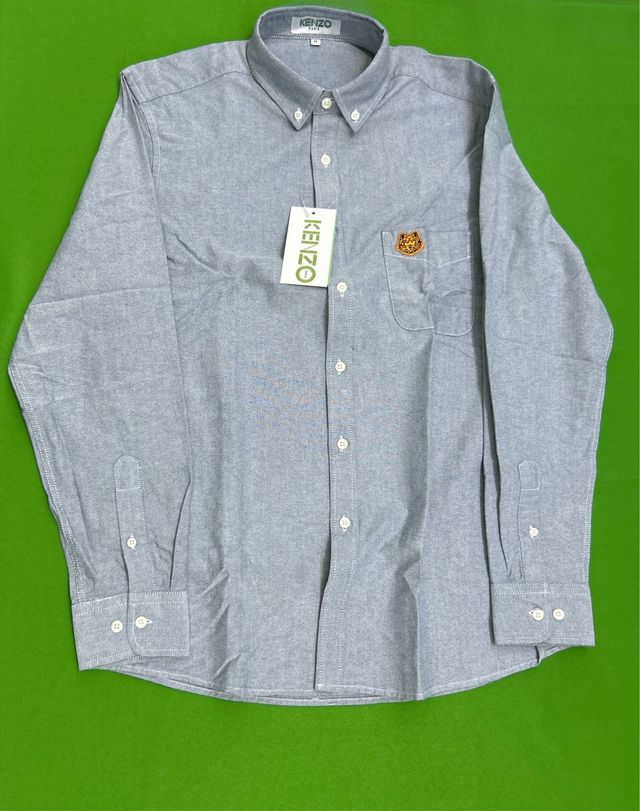 Camisa Kenzo gris con logo tigre