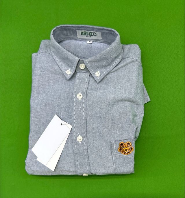 Camisa Kenzo gris con logo tigre