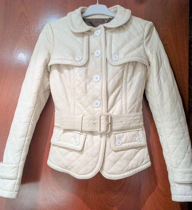 Nuova Giacca BURBERRY in Pelle di Agnello Imbottito