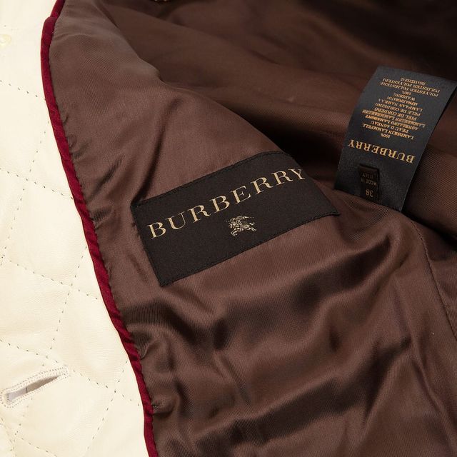 Nuova Giacca BURBERRY in Pelle di Agnello Imbottito