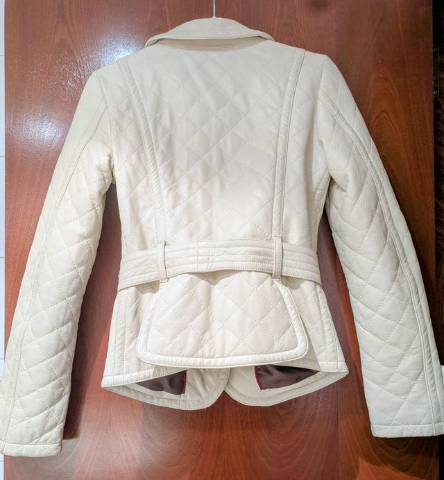 Nuova Giacca BURBERRY in Pelle di Agnello Imbottito