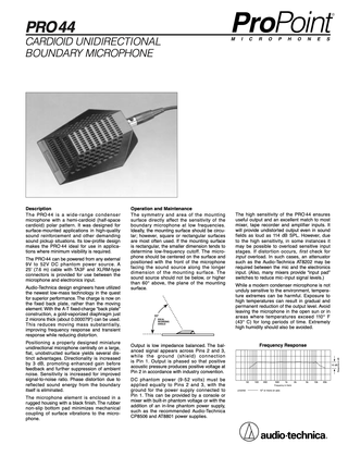 Microfone Audio-Technica Pro 44 Cardióide