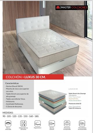 Cama Matrimonial Blanca