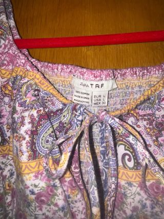 Camisa manga algodón floral