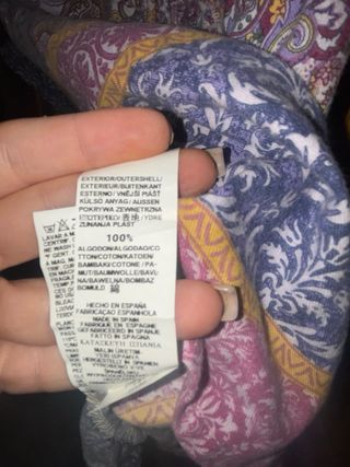 Camisa manga algodón floral