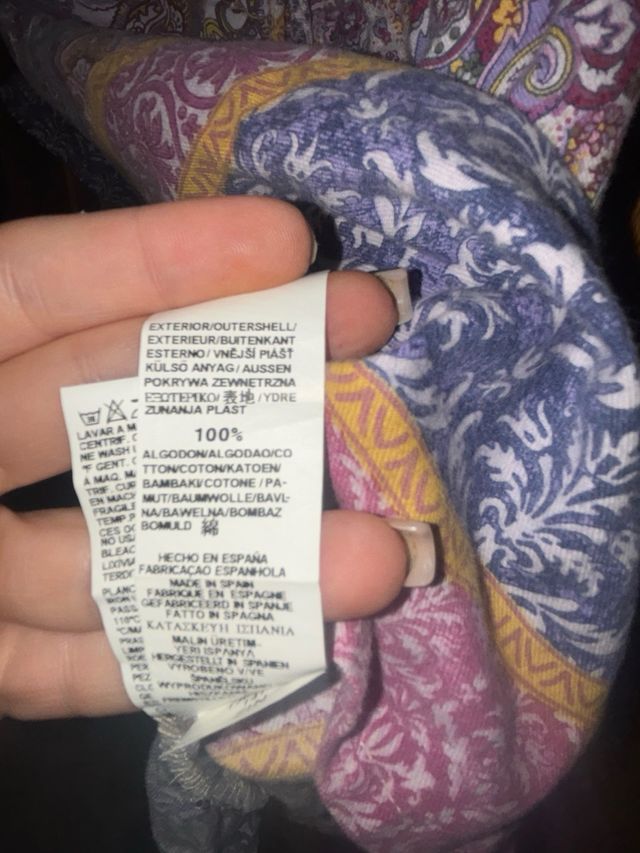 Camisa manga algodón floral