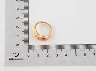 anillo oro 18k con piedra con circonita