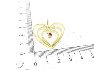 colgante oro 18k con piedra con circonita