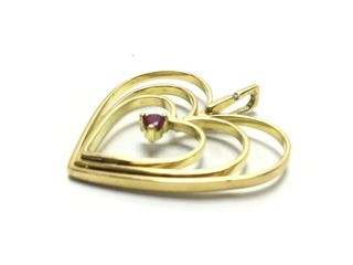 colgante oro 18k con piedra con circonita