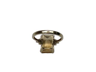 anillo oro 18k con piedra con circonita
