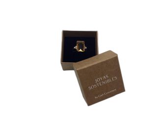 anillo oro 18k con piedra con circonita